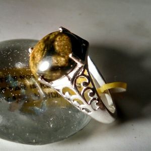 Unakite Jasper sterling silver 925 ring